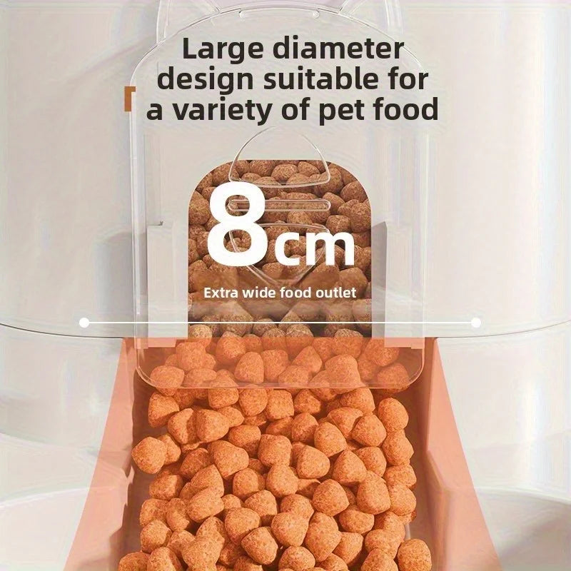 Extra wide 8 cm food outlet suits a variety of dry pet food