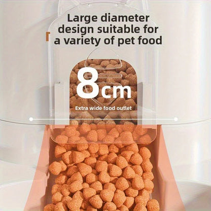 Large diameter 8 cm outlet fits many kibble sizes